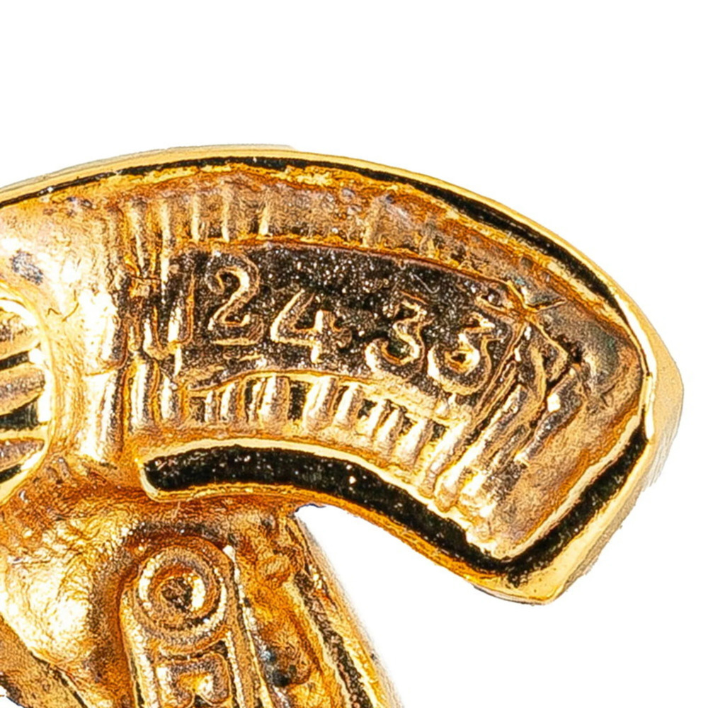 CHANEL Gold Logo Earrings - Picture 7 of 7